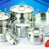 AH3644 12pcs Stainless Steel Cookware Set thumbnail-1