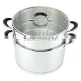 AH3616 3PCS STAINLESS STEEL 201 2LAYER BOILER ( STEAMER SET ) thumbnail-1