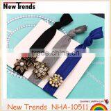 Vintage Rhinestone Flower Elastic Hair Band Hot Sale thumbnail-1