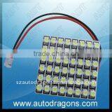 Three Connectors T10 Ba9s Festoon 48 LEDS SMD Panel Dome Light