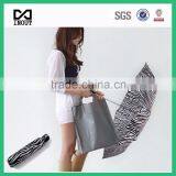 Auto Open Close Girls Zinc Zebra-print Fold Umbrella
