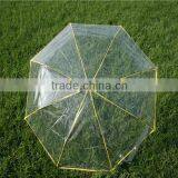 2015 New Products on China Market Heat Transfer Printing Transparent Umbrella With Wooden Handle thumbnail-1