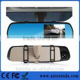 Promotion Dual Lens 1080P 4.3inch Rearview Mirror DVR Camera With Two Lens thumbnail-4