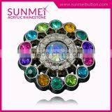 Made in Taiwan Cheap Colorful Christmas Large Decorative Rhinestone Buttons