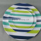 Rhombus Black and White Melamine Plate thumbnail-5