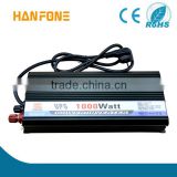 High efficiency up 90% dc to ac 12v 220v inverter with battery charger 1000w