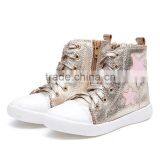 Wholesale China Kids Shoes Girls High Cut Metal PU Shoes Vulcanized Shoes thumbnail-2