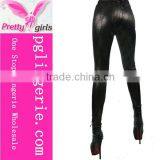 Comfortable High Waist Stretch Leggings Skinny Faux Leather Slim Pants thumbnail-3