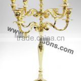 Gold Plated Wedding Decoration Floor Standing Candle Holders