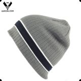 Latest Stripe Knitted Men′s Fashion Beanie Hat