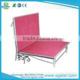 Hotel Used Red Color Carpeted Metal Steel Foldable Stage thumbnail-1