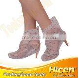 High Heel Transparent Rain Cover Shoes With Buckle , PVC Rain Shoes Cover thumbnail-1