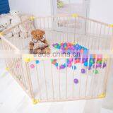 New Model 6 Panel Side Foldable Wooden Baby Playpen thumbnail-1