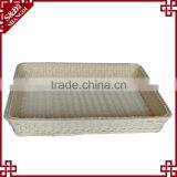 Wholesale Plastic Rattanwoven Picnic Basket for Fruit and Bread Display thumbnail-1