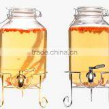 Glass Mason Jar Beverage Drink Dispenser With Metal Stand and Tap thumbnail-2