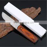 Custom Outdoor Stainless Steel Wood Handle Folding Pocket Knife thumbnail-1