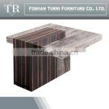 Modern White and Yellow Veins All Marble Combined Console Table thumbnail-4