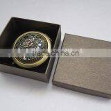 Retro Round Hollowing Metal Mirror With Diamonds/mirror thumbnail-1