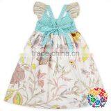 Little Girls Party Wear Summer Remake Dresses Set Ruffle Boutqiue Girls Rainbow Dress thumbnail-3