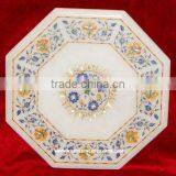 Handcrafted Marble Inlay Makarana Table Tops thumbnail-1
