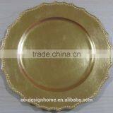GOLD FOIL PP PLASTIC CHARGER PLATE thumbnail-1