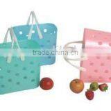 PP Plastic Basket With Handle/Storage Basket/food Basket thumbnail-3