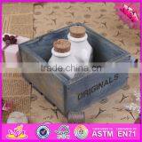 2016 Hot Sale Kids Wooden Toy Box With Lock, Top Fashion Children Wooden Toy Box With Lock W08C163 thumbnail-6