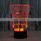 2016 Lovely Fashionable Popular Colorful Acrylic 3D Usb Led Night Light for Christmas Gift thumbnail-1