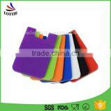 Universal Silicone Smart Wallet Mobile Card Holder Durable Soft Silicone Sticky Mobile Phone Case Card Holder thumbnail-1