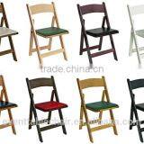 Hot Sale Wedding Used Wooden Folding Padded Chair for Party Rental thumbnail-5