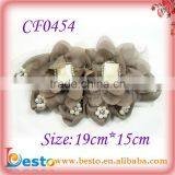 CF0454 New Fashion Stone Fabric Flower Applique for Dressing thumbnail-1