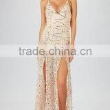 OEM Women Sequins Long Dresses Hot Sale Holiday Maxi Dress thumbnail-1