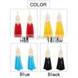 Bohemian Jewelry Gold Plated With Tassel Dangle Earrings thumbnail-1