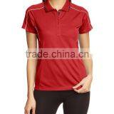 Blank Red Women's Polo 100% Polyester Dir Fit Sport Design Polo for Women's thumbnail-1