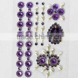 Set Of 4 Heart Star Stick On Self Adhesive Gems Colorful Rhinestones, Scrapbooking DIY Craft Acrylic Crystals thumbnail-4