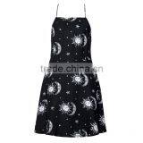 New Fashion Print Women Party Dresses Spaghetti Strap Backless Dress thumbnail-3
