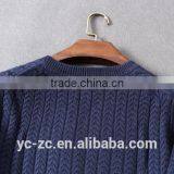 Deep Blue Pullover Crocheted Sweater for Man thumbnail-4