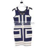 2014 Spring Summer Jacquard Sleeveless Knitted Dress thumbnail-1
