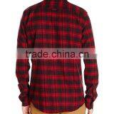 Top Quality Latest Shirts Design Red Black Men Flannel Shirt thumbnail-2