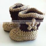 Newborn Baby Crochet Cowboy Boots Photo Prop thumbnail-2
