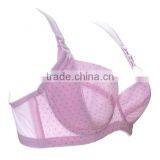 High Quality Breathable Dot 3/4 Cup Ladies Cotton Nursing Bar thumbnail-6