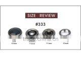 Metal Brass 12mm 4 Part Buttons Black Pearl Prong Snap Button Fastener Black Nickle / Gun Metal Color #333 thumbnail-3
