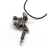 Fashion Black Mini Tattoo Machine Necklace thumbnail-2