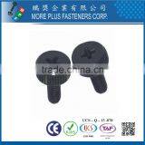 Made in Taiwan Steel Knurled Thumb Screw Flat Head Black Oxide thumbnail-5