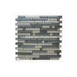 Grey Color Hand Drawing Tiles Strip Glass Mosaic thumbnail-1