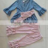 Remake Child Boutique Pants Soft Kids Girls Printed Pattern Icing Ruffle Leggings Pants thumbnail-6