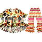 2017 New Style Halloween Holiday Clothes Sets Pumpkin Remake Frock Designs Baby Girl Boutique Clothing Sets thumbnail-4