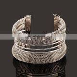 Iron Wire Snakeskin Gold Silver Cuff Women Men Bangles Metal Bangle thumbnail-2