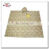 Waterproof Blue Knitted Polyester Pongee Pvc Rainponcho thumbnail-4