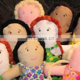 custom plain rag doll/Handmade rag dolls with high quality with wool hair